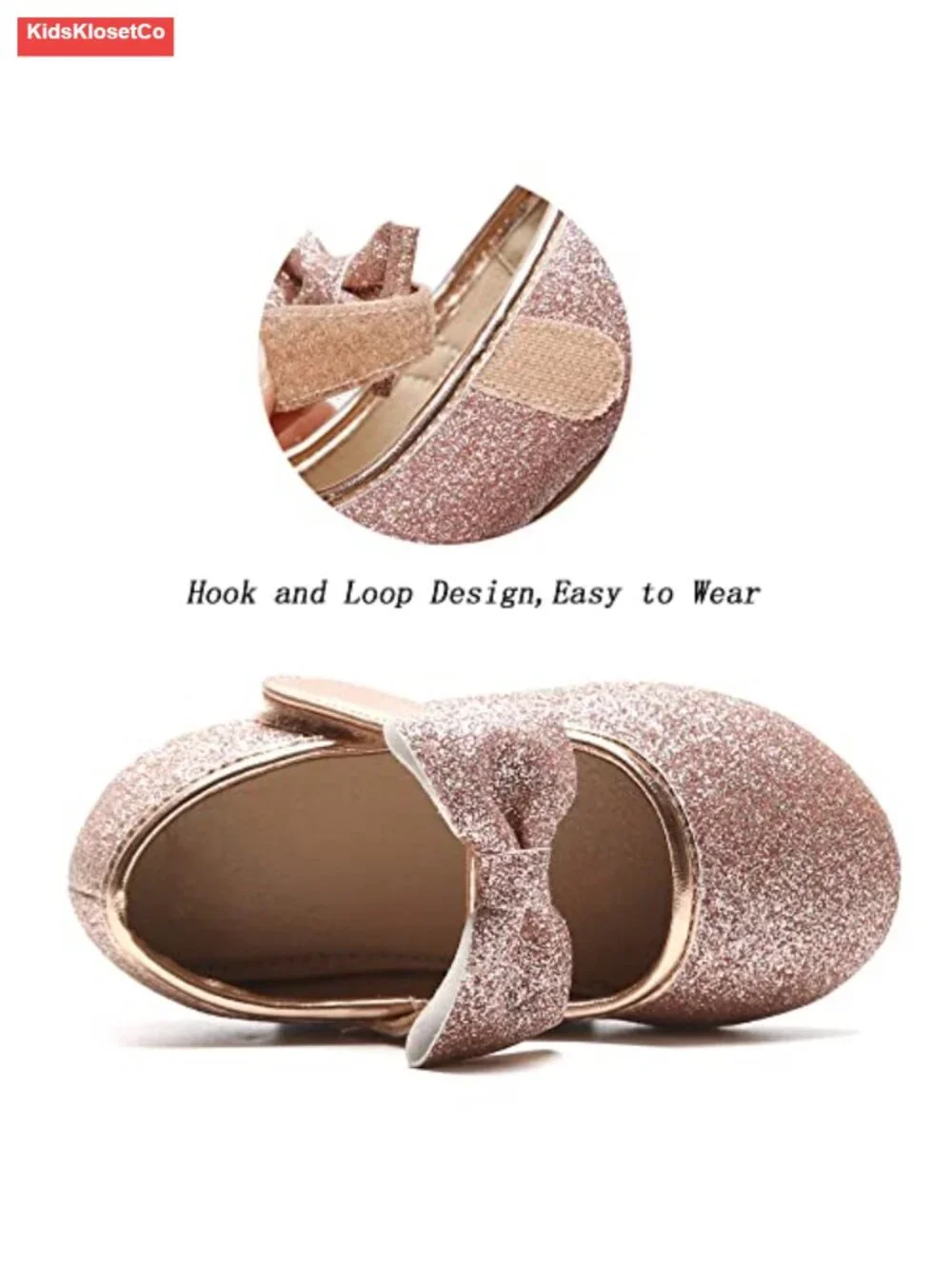 Toddler Girls Mary Jane Flats - Party Wedding Dress Shoes with Cushioned Insole